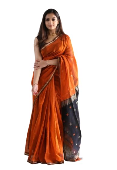 AUREVIA Royal Banarasi Silk Blend Saree with Exquisite Weaving, Ideal for Weddings & Festive Occasions
