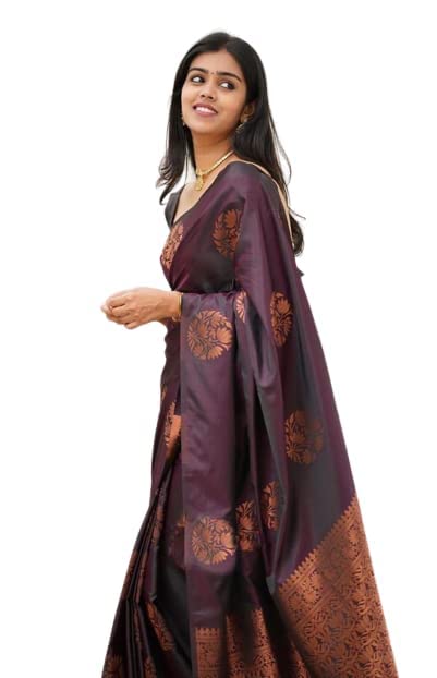 Yarvella Women’s Traditional Cotton Saree with Elegant Design, Comfortable Fabric for Daily & Festive Wear