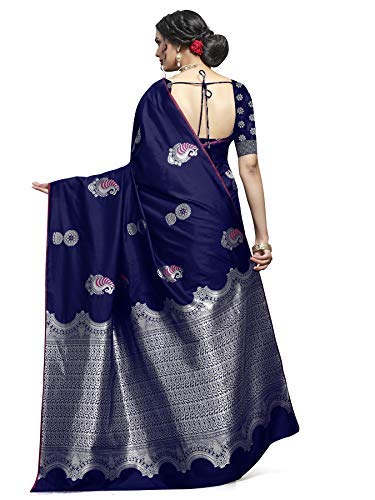 Siyora Fashions Women's Banarasi Silk Saree with Traditional Weaving, Elegant Design for All Occasion