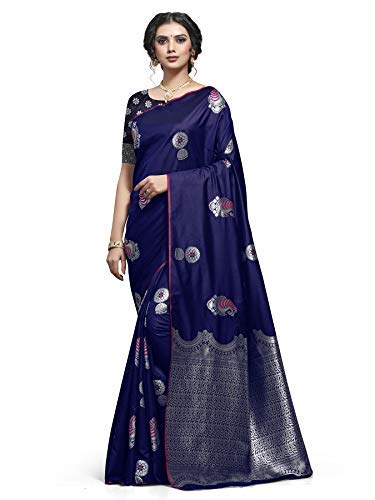 Siyora Fashions Women's Banarasi Silk Saree with Traditional Weaving, Elegant Design for All Occasion