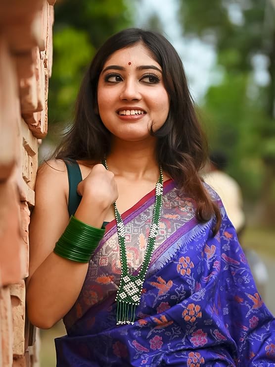 EthnicJunction Women's Purple Silk Woven Saree With Blouse Piece